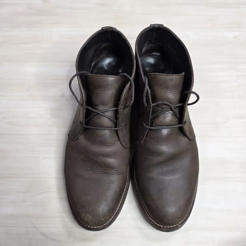 Rhodes Felix Chukka Lace Up Boots Huckberry Brown Leather‎ Men's US Size 10